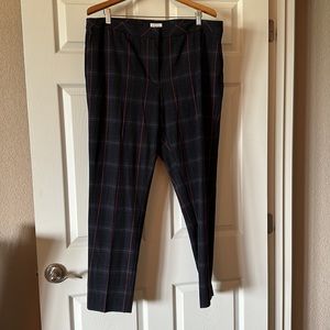NWOT J. Jill Premium Bi-Stretch Plaid Pants, 18 Tall